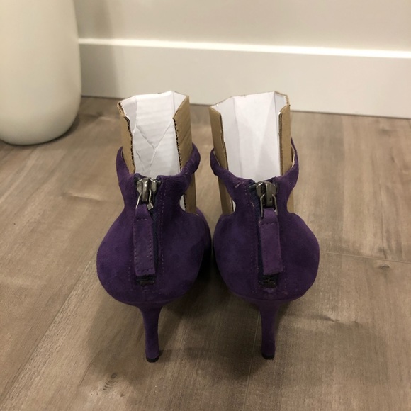 Purple Micro Suede Nine West Pumps | Heels - Picture 2 of 6